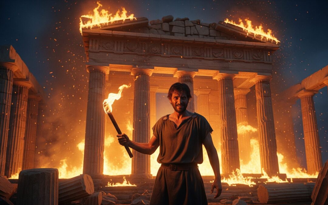 ERÓSTRATO, EL PRIMER PIRÓMANO DE LA HISTORIA